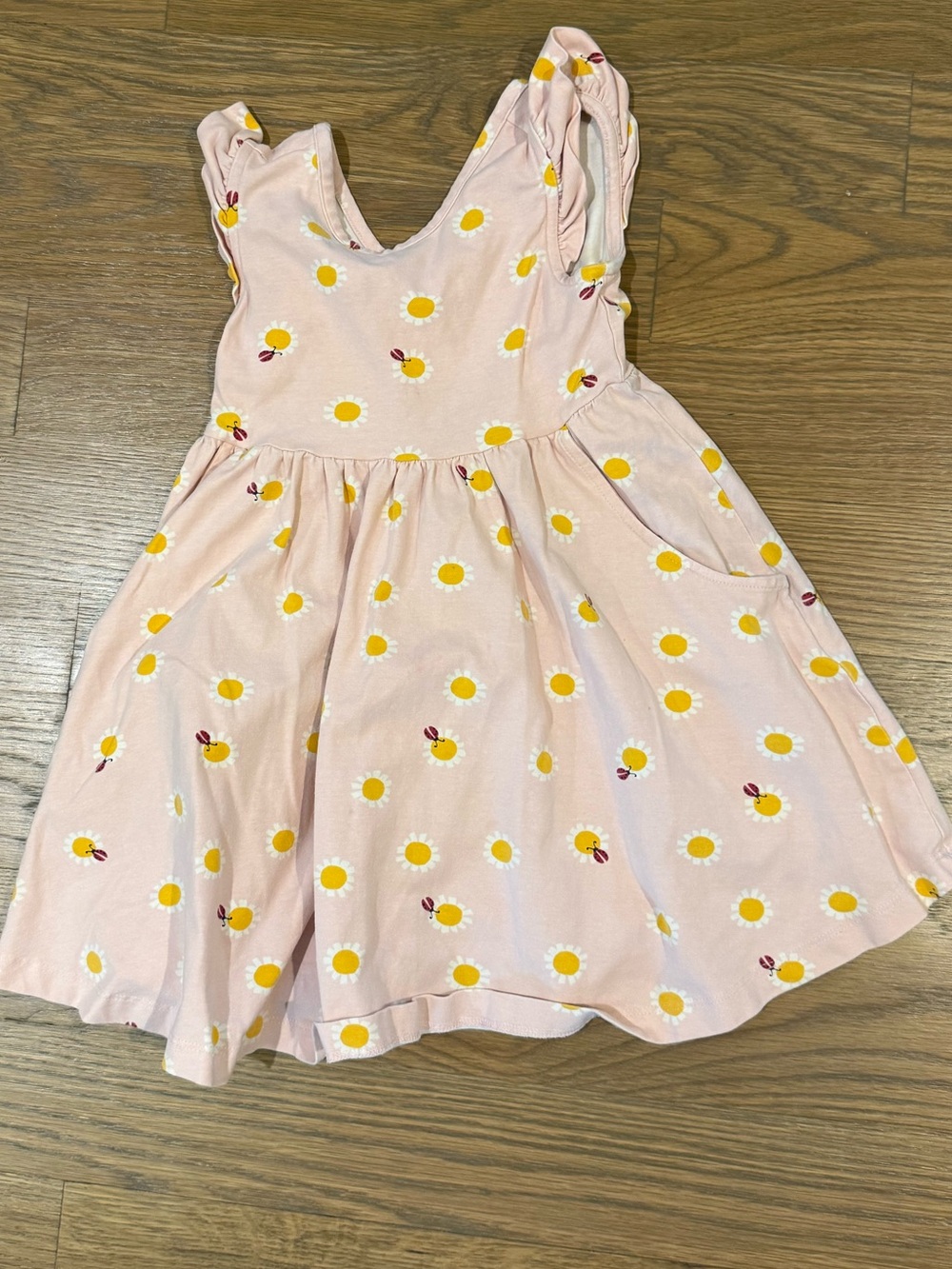 Hanna Andersson Pink Daisy Print Cotton Dress
